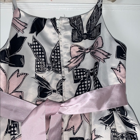 Bonnie Jean Bows Dress 6X White Black Pink EUC 🎀 - Picture 5 of 11